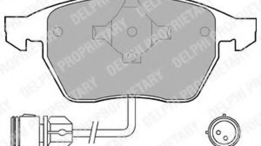 Set placute frana,frana disc AUDI A4 (8D2, B5) (1994 - 2001) DELPHI LP784 produs NOU