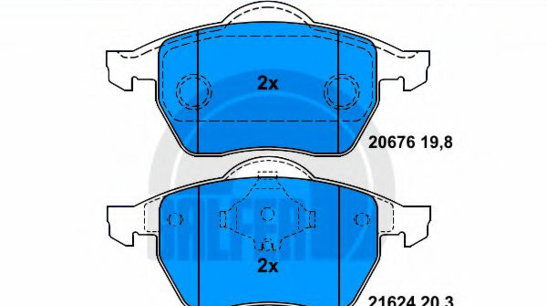 Set placute frana,frana disc AUDI A4 (8D2, B5) (1994 - 2001) GALFER B1.G102-0312.2 piesa NOUA