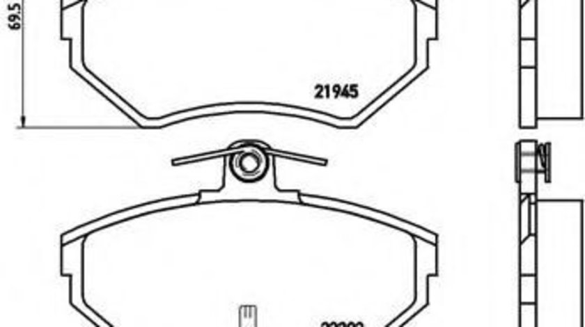 Set placute frana,frana disc AUDI A4 (8E2, B6) (2000 - 2004) BREMBO P 85 044 piesa NOUA