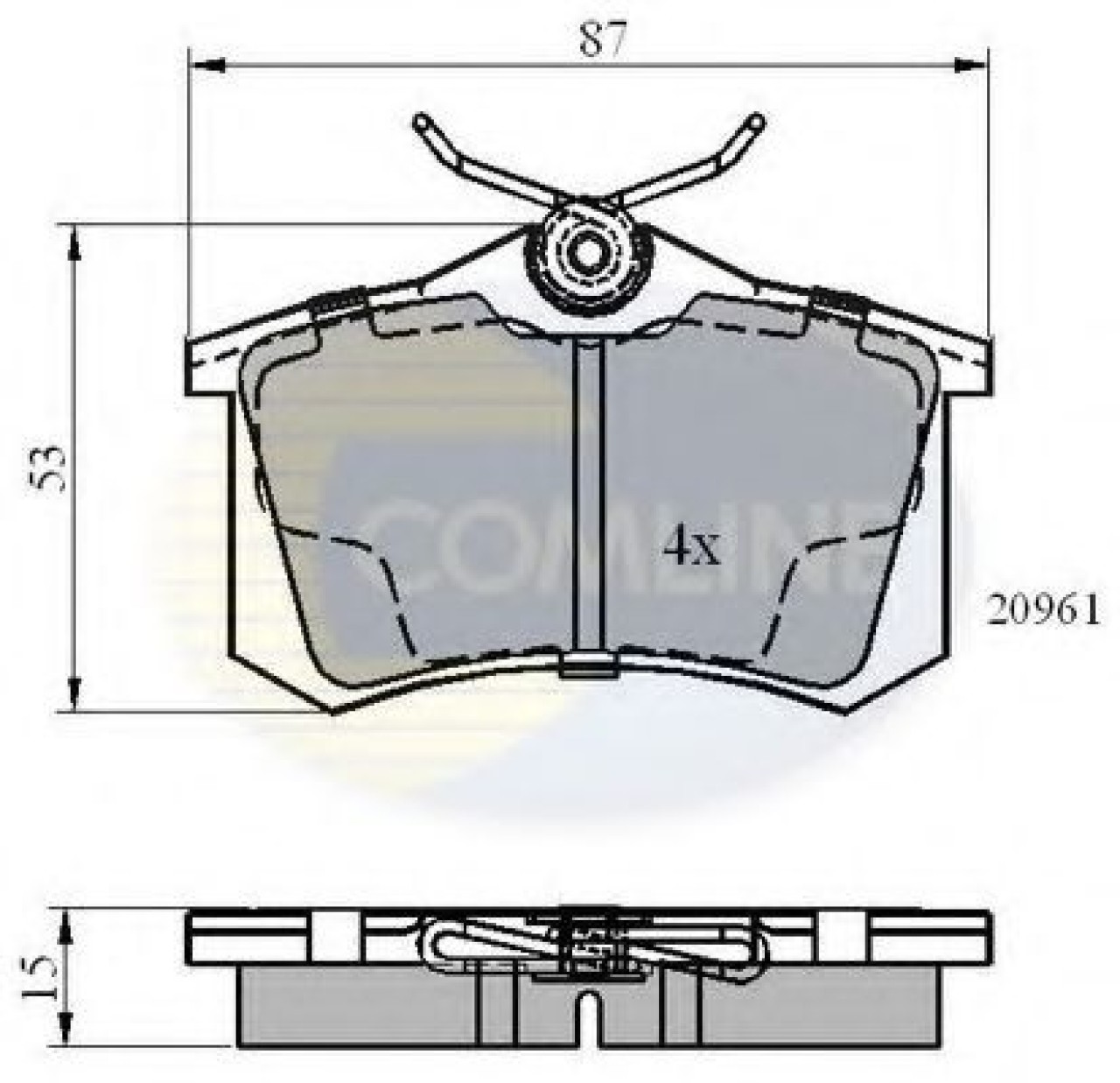 Set placute frana,frana disc AUDI A4 (8EC, B7) (2004 - 2008) COMLINE CBP0108 piesa NOUA