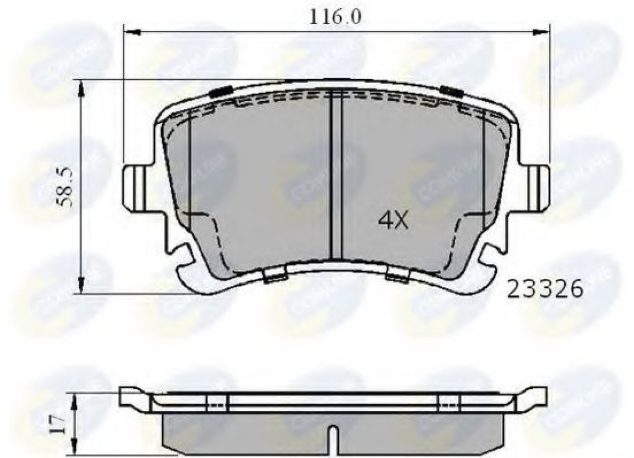 Set placute frana,frana disc AUDI A4 (8EC, B7) (2004 - 2008) COMLINE CBP01313 piesa NOUA