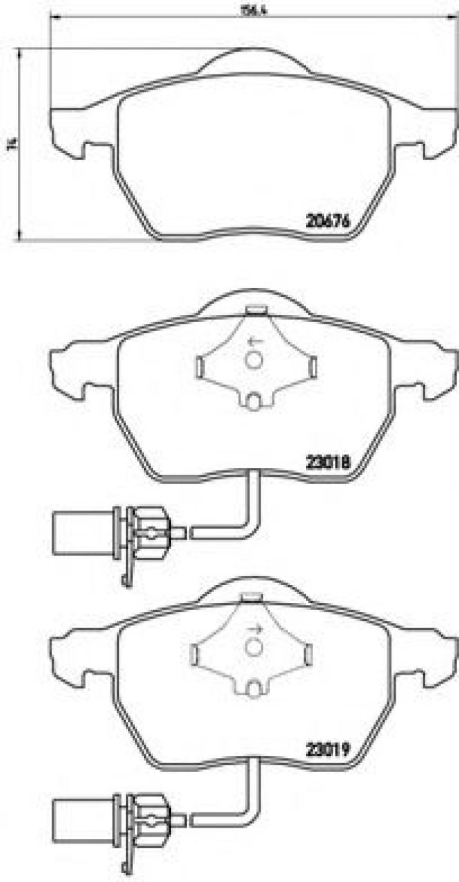 Set placute frana,frana disc AUDI A4 (8EC, B7) (2004 - 2008) BREMBO P 85 085 piesa NOUA