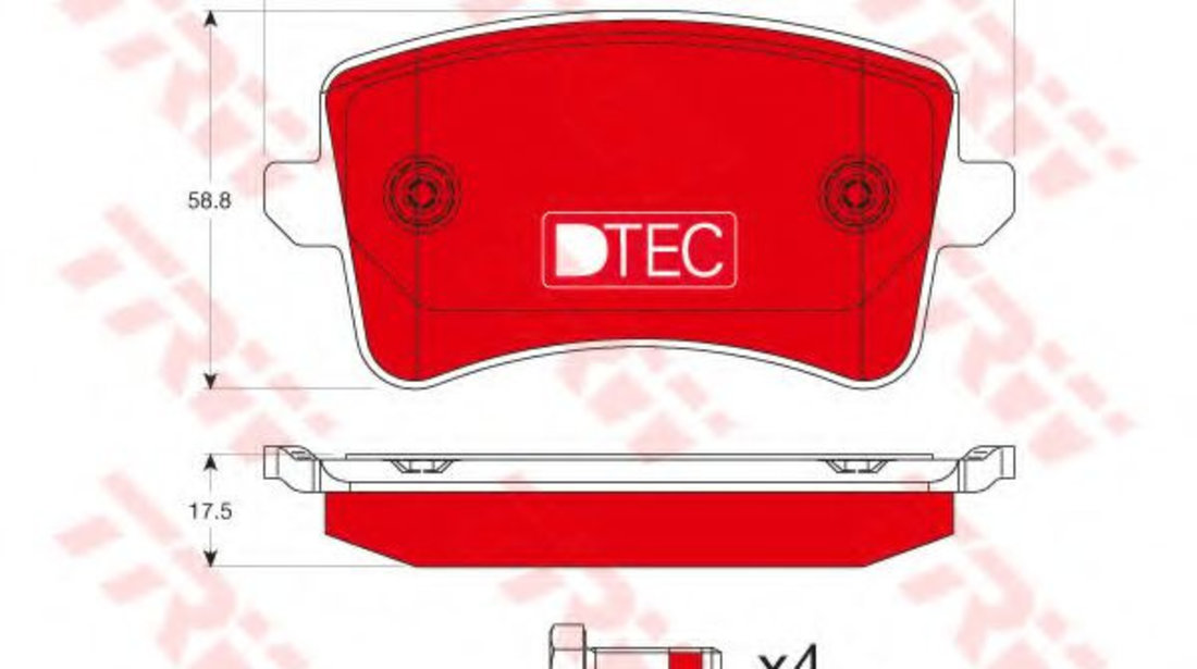 Set placute frana,frana disc AUDI A4 (8K2, B8) (2007 - 2015) TRW GDB1765DTE piesa NOUA