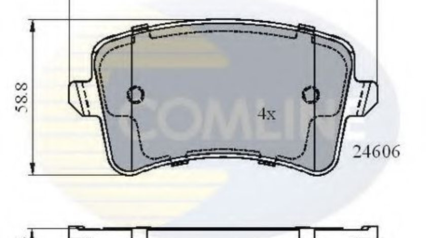 Set placute frana,frana disc AUDI A4 Allroad (8KH, B8) (2009 - 2016) COMLINE CBP01709 piesa NOUA