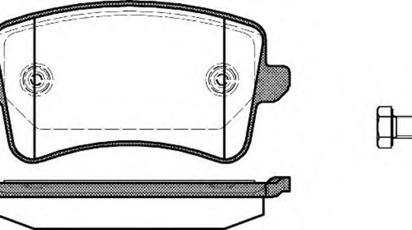 Set placute frana,frana disc AUDI A4 Allroad (8KH, B8) (2009 - 2016) REMSA 1343.00 piesa NOUA