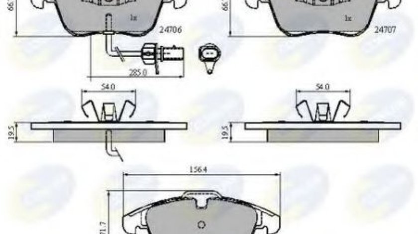 Set placute frana,frana disc AUDI A4 Allroad (8KH, B8) (2009 - 2016) COMLINE CBP11591 piesa NOUA