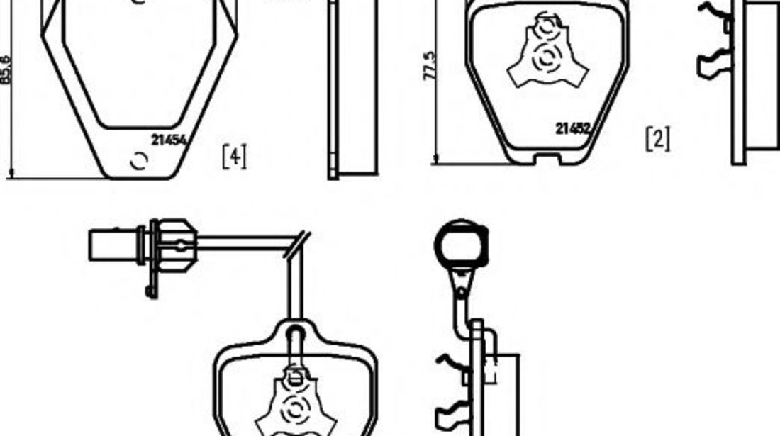 Set placute frana,frana disc AUDI A4 Avant (8D5, B5) (1994 - 2001) TEXTAR 2145401 piesa NOUA