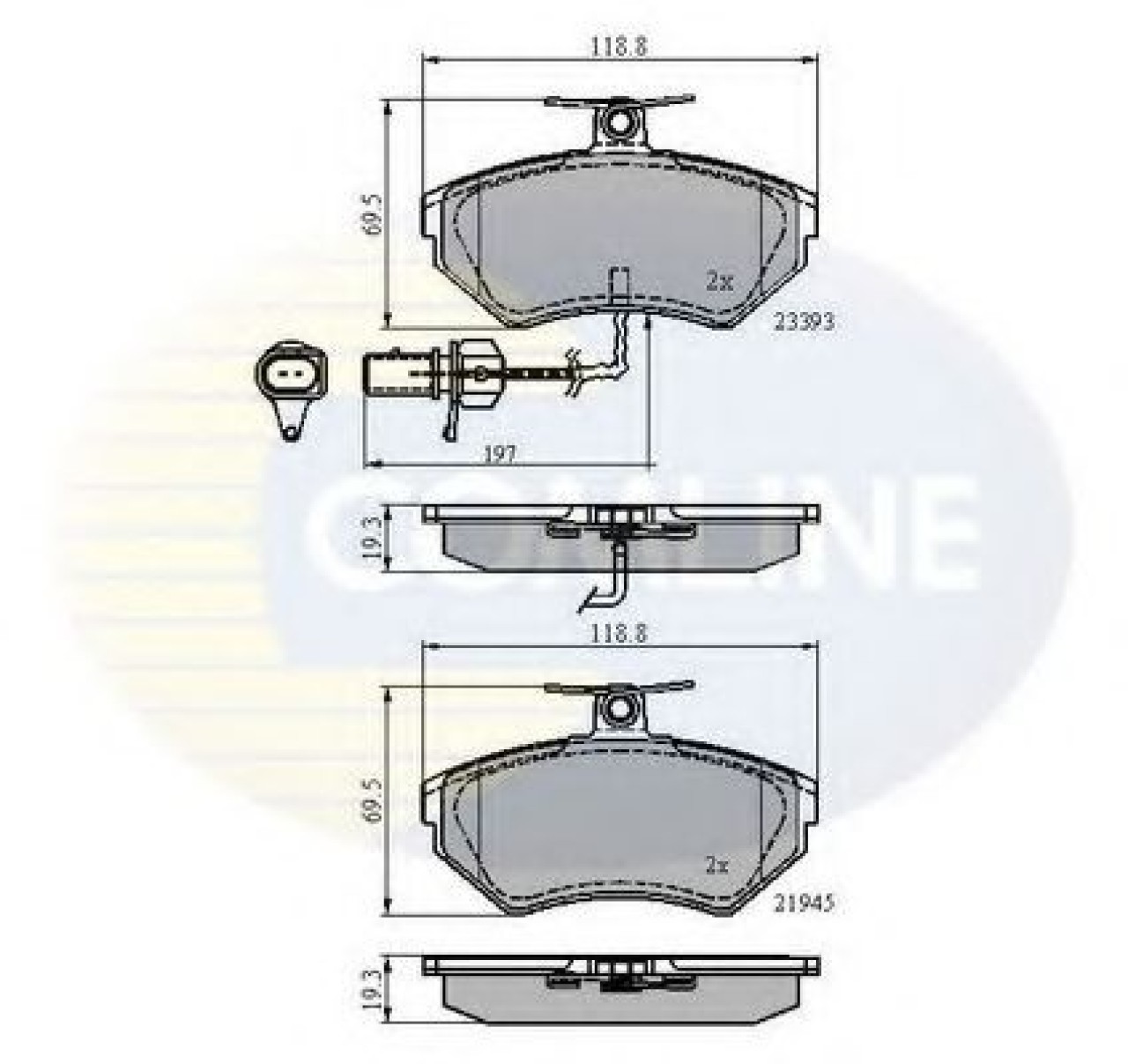 Set placute frana,frana disc AUDI A4 Avant (8D5, B5) (1994 - 2001) COMLINE CBP1736 piesa NOUA