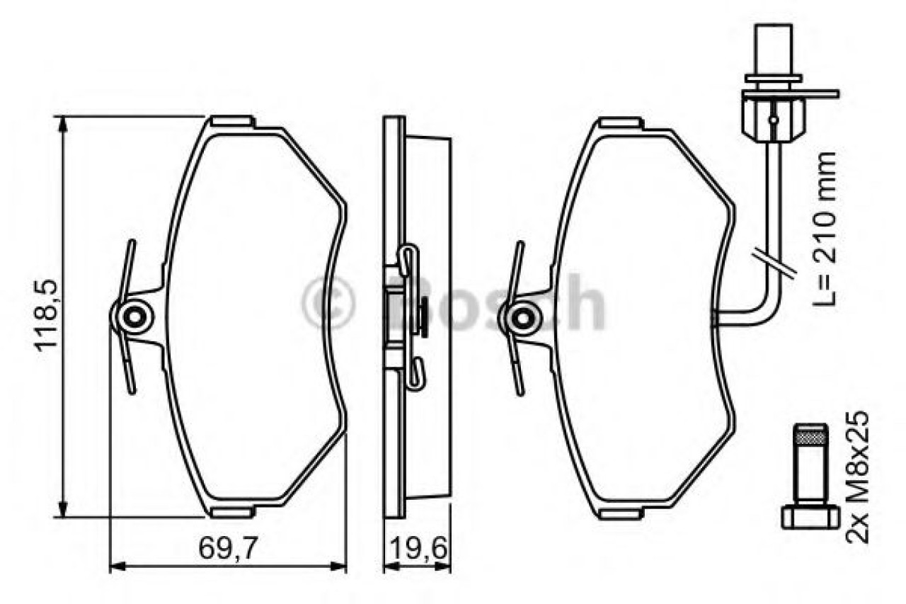 Set placute frana,frana disc AUDI A4 Avant (8D5, B5) (1994 - 2001) BOSCH 0 986 494 042 piesa NOUA