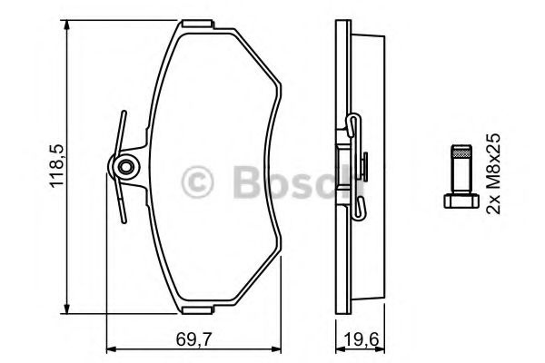 Set placute frana,frana disc AUDI A4 Avant (8D5, B5) (1994 - 2001) BOSCH 0 986 494 021 piesa NOUA