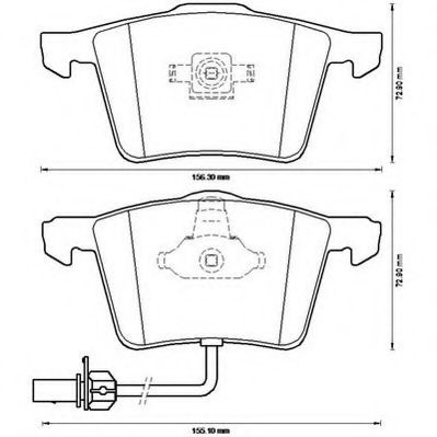Set placute frana,frana disc AUDI A4 Avant (8E5, B6) (2001 - 2004) JURID 573196J piesa NOUA