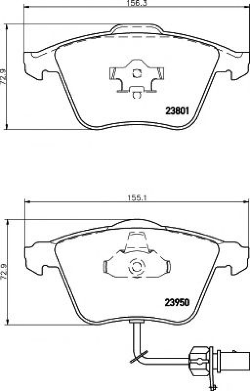 Set placute frana,frana disc AUDI A4 Avant (8E5, B6) (2001 - 2004) TEXTAR 2395001 piesa NOUA