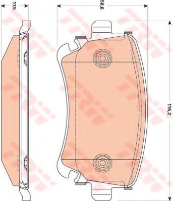 Set placute frana,frana disc AUDI A4 Avant (8ED, B7) (2004 - 2008) TRW GDB1769 piesa NOUA