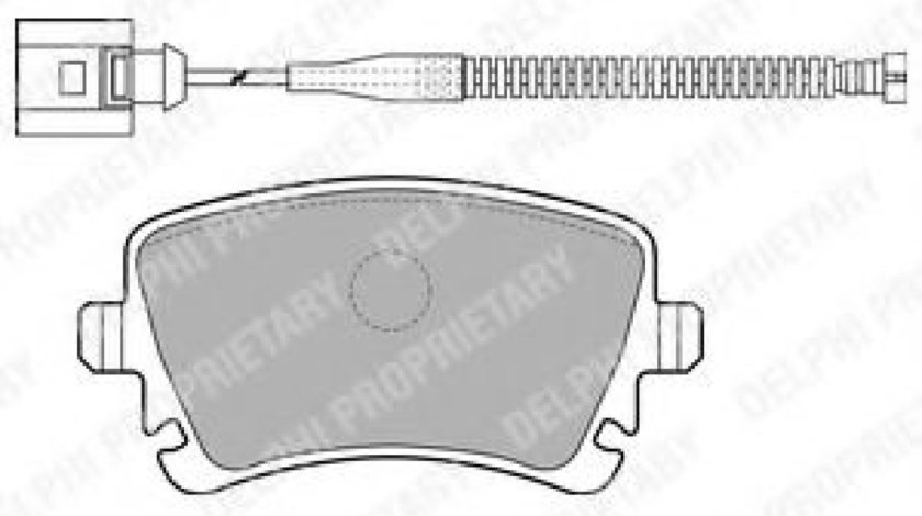 Set placute frana,frana disc AUDI A4 Avant (8ED, B7) (2004 - 2008) DELPHI LP1860 produs NOU