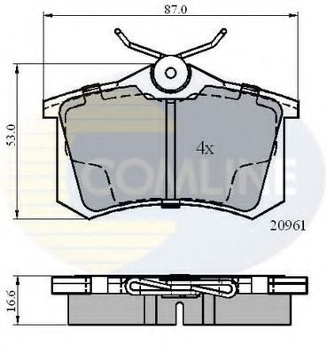 Set placute frana,frana disc AUDI A4 Cabriolet (8H7, B6, 8HE, B7) (2002 - 2009) COMLINE CBP0797 pies...