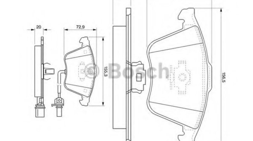 Set placute frana,frana disc AUDI A4 Cabriolet (8H7, B6, 8HE, B7) (2002 - 2009) BOSCH 0 986 494 104 produs NOU