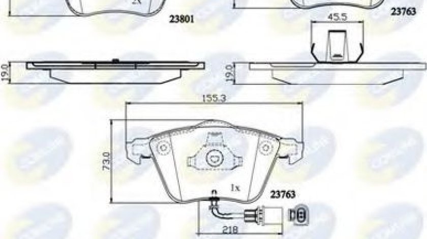 Set placute frana,frana disc AUDI A4 Cabriolet (8H7, B6, 8HE, B7) (2002 - 2009) COMLINE CBP11752 piesa NOUA