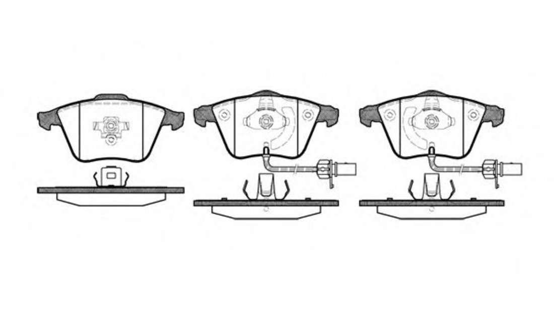 Set placute frana,frana disc AUDI A4 Cabriolet (8H7, B6, 8HE, B7) (2002 - 2009) REMSA 0964.12 piesa NOUA