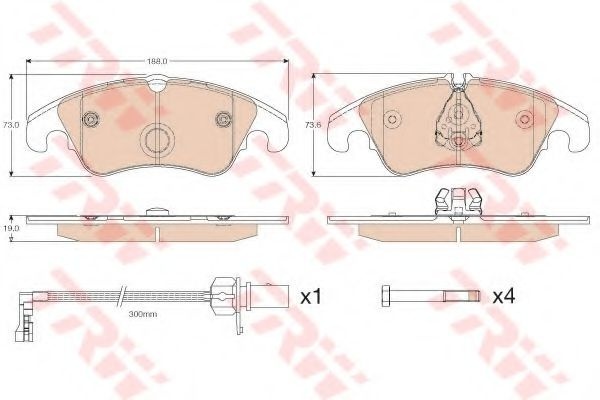 Set placute frana,frana disc AUDI A5 (8T3) (2007 - 2016) TRW GDB1768 piesa NOUA
