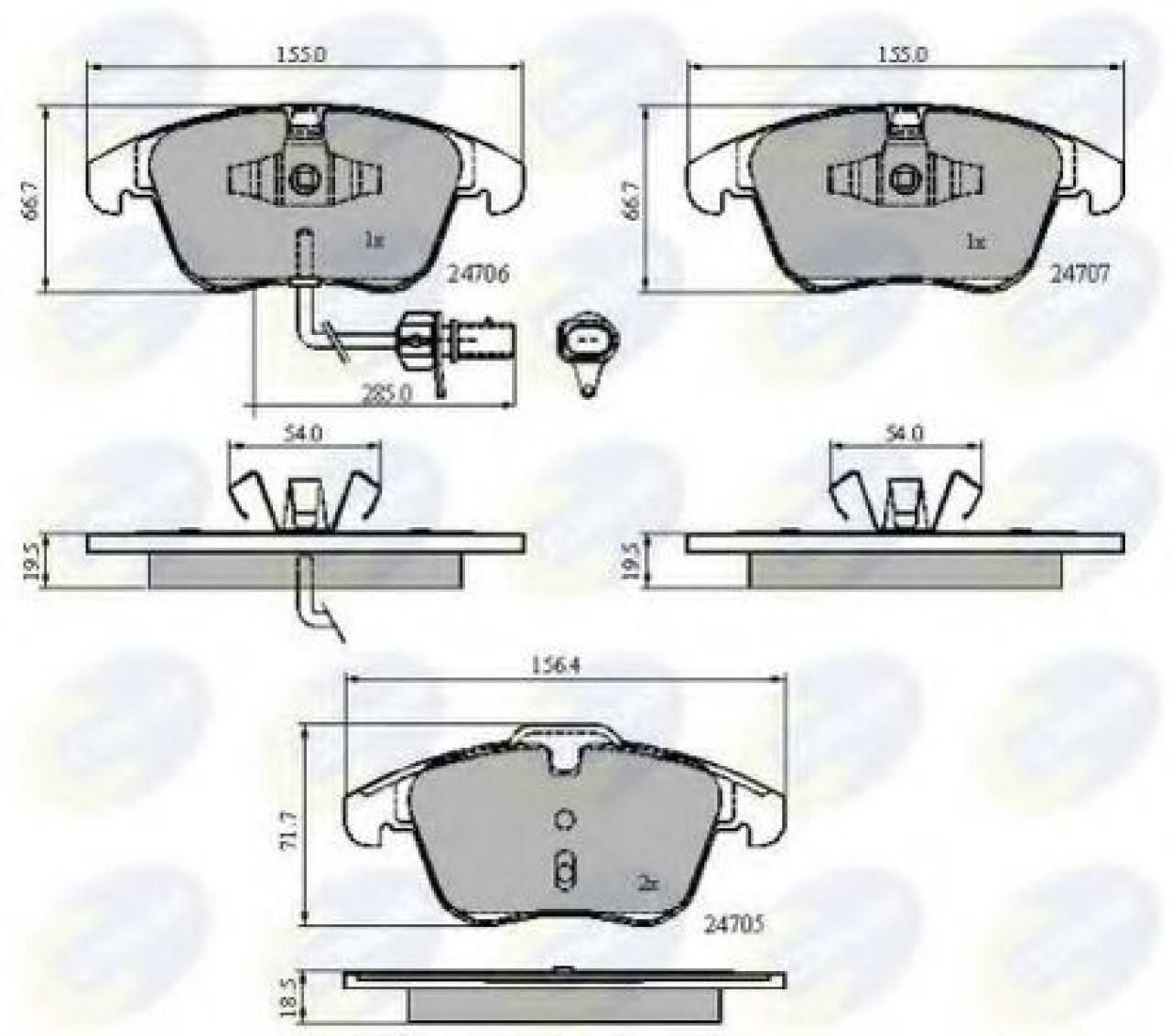 Set placute frana,frana disc AUDI A5 (8T3) (2007 - 2016) COMLINE CBP11591 piesa NOUA
