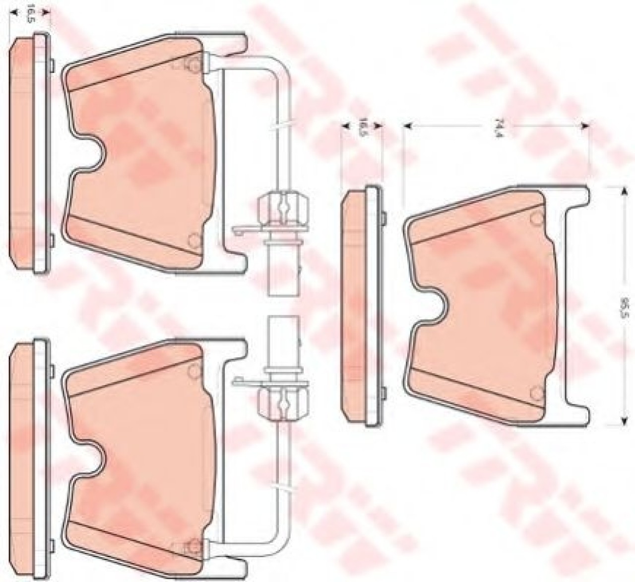 Set placute frana,frana disc AUDI A5 (8T3) (2007 - 2016) TRW GDB1688 piesa NOUA