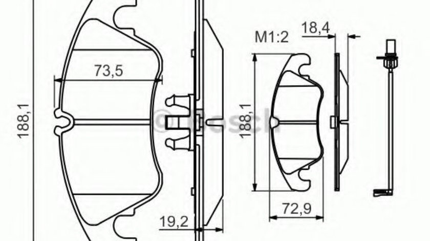 Set placute frana,frana disc AUDI A5 Cabriolet (8F7) (2009 - 2016) BOSCH 0 986 494 259 piesa NOUA