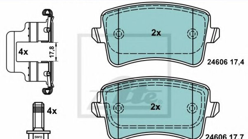 Set placute frana,frana disc AUDI A5 Cabriolet (8F7) (2009 - 2016) ATE 13.0470-2747.2 produs NOU