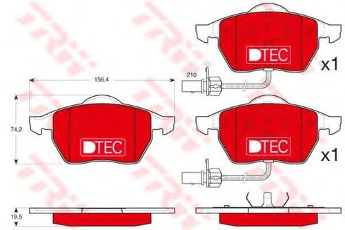 Set placute frana,frana disc AUDI A6 (4A, C4) (1994 - 1997) TRW GDB1307DTE piesa NOUA