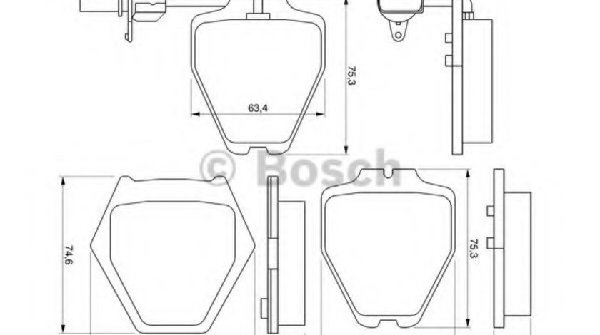 Set placute frana,frana disc AUDI A6 (4B2, C5) (1997 - 2005) BOSCH 0 986 424 690 piesa NOUA