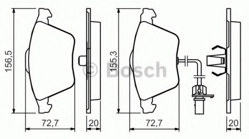 Set placute frana,frana disc AUDI A6 (4B2, C5) (1997 - 2005) BOSCH 0 986 494 283 piesa NOUA