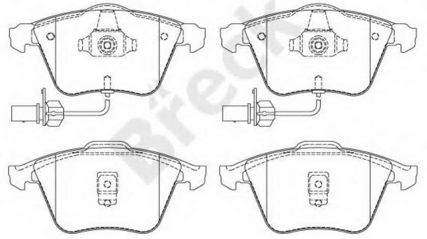 Set placute frana,frana disc AUDI A6 (4B2, C5) (1997 - 2005) Break 23762 00 701 10 piesa NOUA