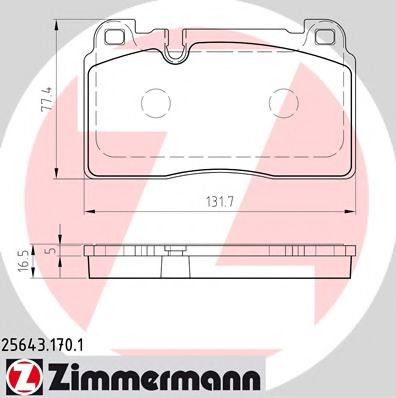 Set placute frana,frana disc AUDI A6 (4G2, C7, 4GC) (2010 - 2016) ZIMMERMANN 25643.170.1 piesa NOUA