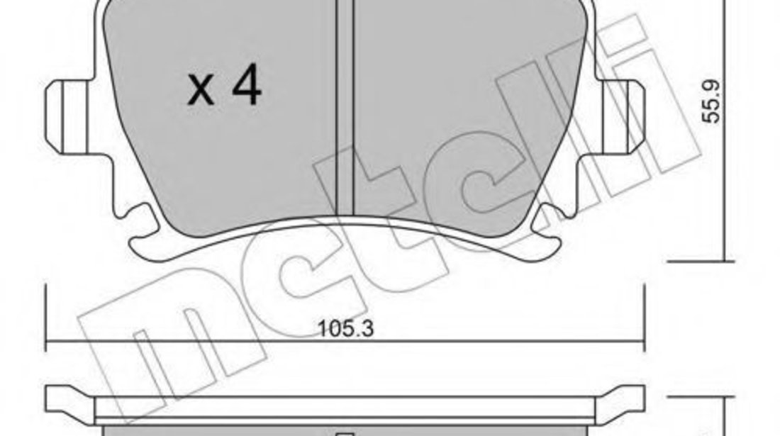 Set placute frana,frana disc AUDI A6 Allroad (4FH, C6) (2006 - 2011) METELLI 22-0553-0 piesa NOUA