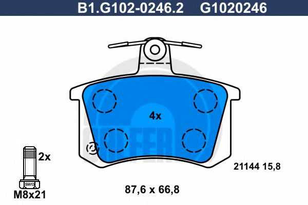 Set placute frana,frana disc AUDI A6 Avant (4A, C4) (1994 - 1997) GALFER B1.G102-0246.2 piesa NOUA