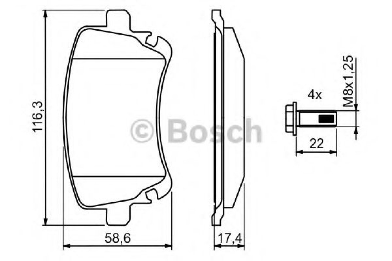 Set placute frana,frana disc AUDI A6 Avant (4B5, C5) (1997 - 2005) BOSCH 0 986 494 303 piesa NOUA