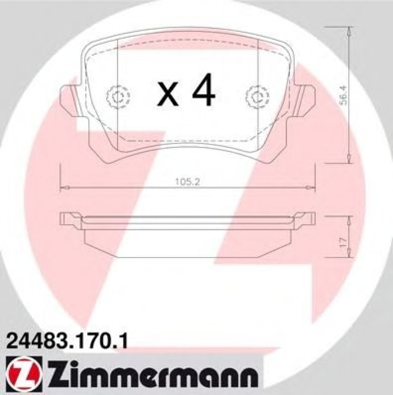 Set placute frana,frana disc AUDI A6 Avant (4F5, C6) (2005 - 2011) ZIMMERMANN 24483.170.1 piesa NOUA