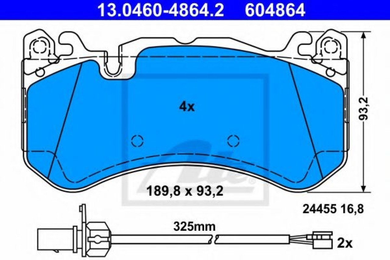 Set placute frana,frana disc AUDI A6 Avant (4F5, C6) (2005 - 2011) ATE 13.0460-4864.2 piesa NOUA