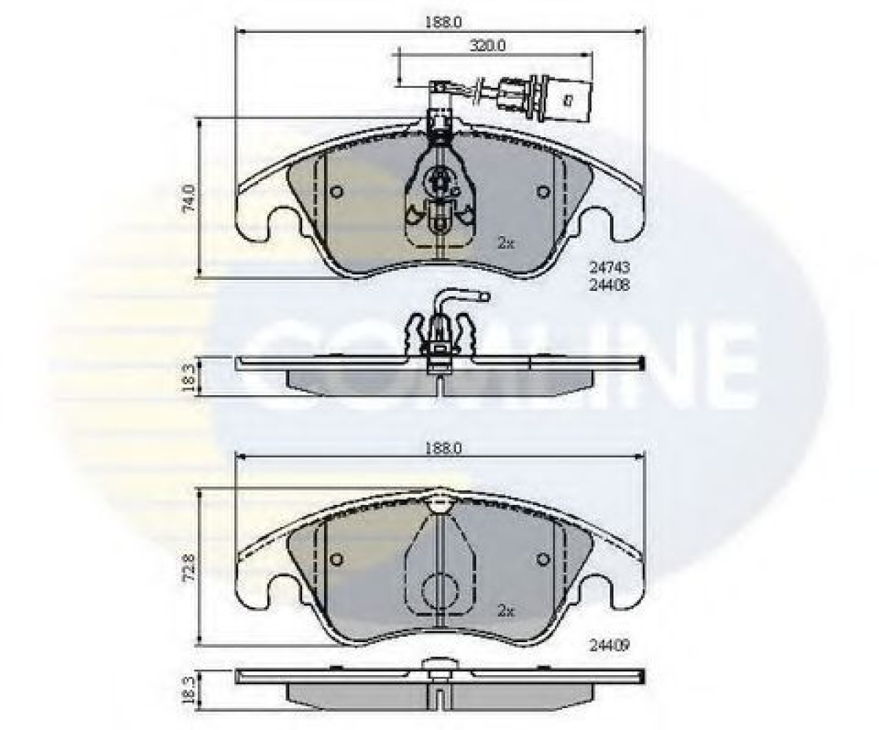 Set placute frana,frana disc AUDI A6 Avant (4G5, C7, 4GD) (2011 - 2016) COMLINE CBP21789 piesa NOUA