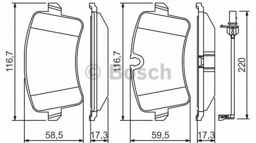 Set placute frana,frana disc AUDI A7 Sportback (4GA, 4GF) (2010 - 2016) BOSCH 0 986 494 488 piesa NOUA