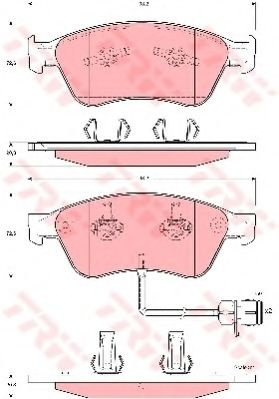 Set placute frana,frana disc AUDI A8 (4D2, 4D8) (1994 - 2002) TRW GDB1598 piesa NOUA