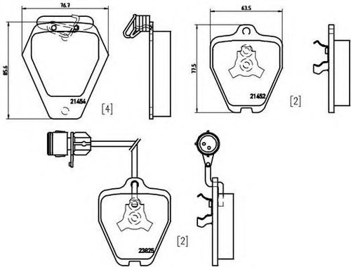 Set placute frana,frana disc AUDI A8 (4D2, 4D8) (1994 - 2002) BREMBO P 85 038 piesa NOUA