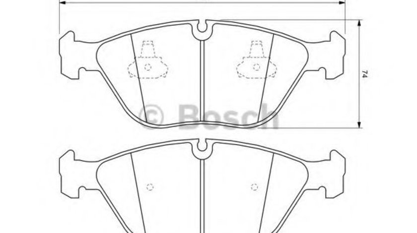 Set placute frana,frana disc AUDI A8 (4D2, 4D8) (1994 - 2002) BOSCH 0 986 424 649 piesa NOUA