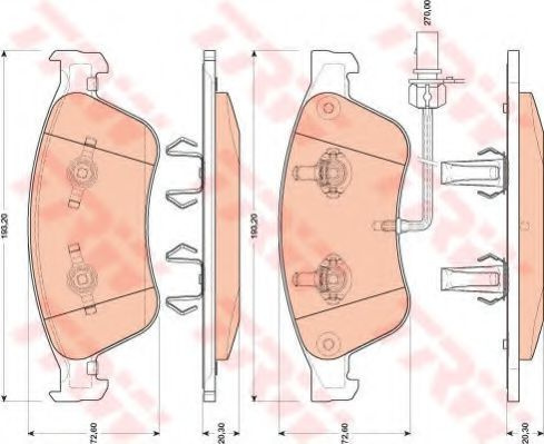 Set placute frana,frana disc AUDI A8 (4E) (2002 - 2010) TRW GDB1811 piesa NOUA