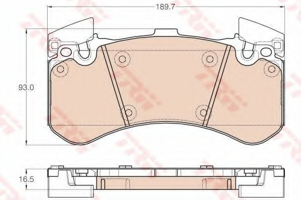 Set placute frana,frana disc AUDI A8 (4H) (2009 - 2016) TRW GDB1976 piesa NOUA