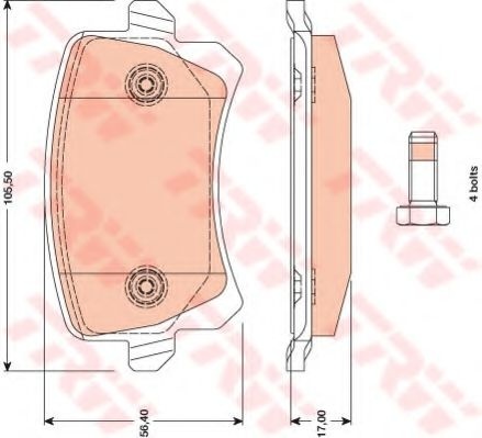 Set placute frana,frana disc AUDI Q3 (8U) (2011 - 2016) TRW GDB1763 piesa NOUA