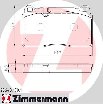 Set placute frana,frana disc AUDI Q5 (8R) (2008 - 2016) ZIMMERMANN 25643.170.1 piesa NOUA