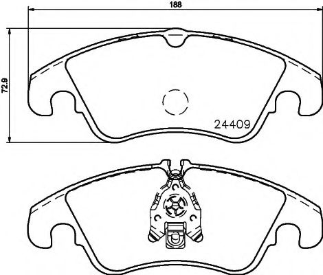 Set placute frana,frana disc AUDI Q5 (8R) (2008 - 2016) TEXTAR 2440903 piesa NOUA