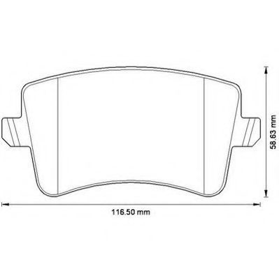 Set placute frana,frana disc AUDI Q5 (8R) (2008 - 2016) JURID 573259J piesa NOUA