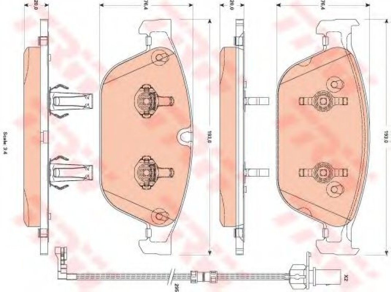 Set placute frana,frana disc AUDI Q5 (8R) (2008 - 2016) TRW GDB1884 piesa NOUA