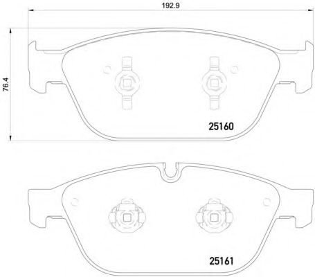 Set placute frana,frana disc AUDI Q5 (8R) (2008 - 2016) BREMBO P 85 128 piesa NOUA